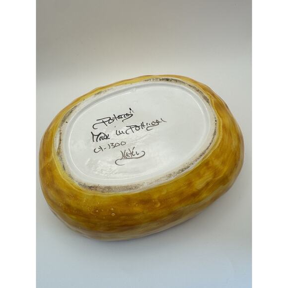 2 pc Chicken Canister Lid Colorful Ceramic Hen Candy Jar Trinket Made Portugal - Picture 9 of 10